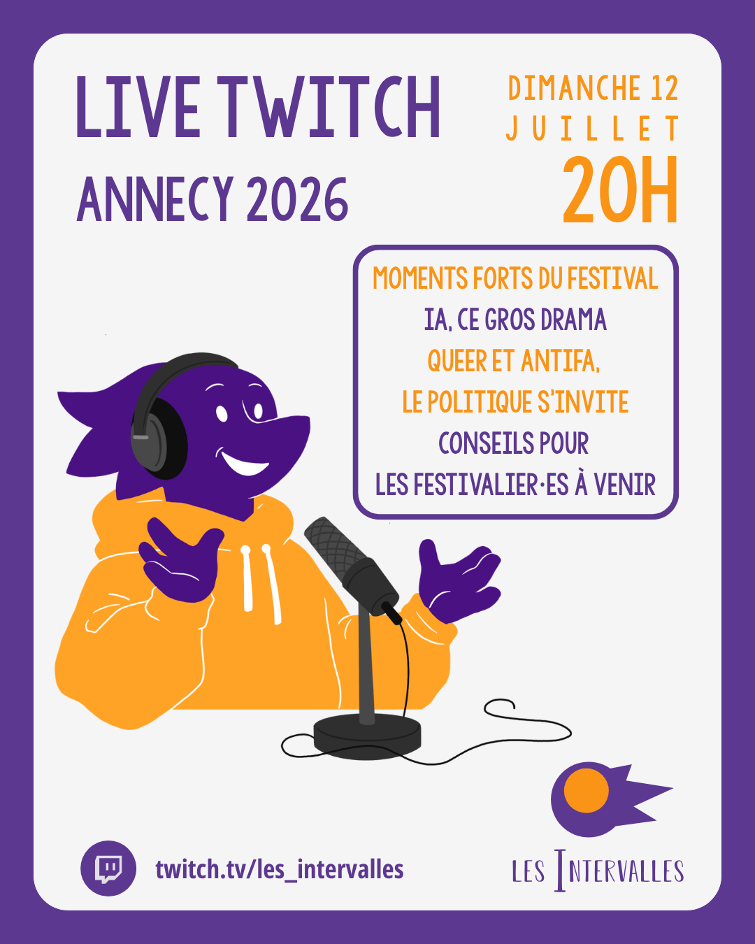 Live Twitch Annecy&nbsp;2026